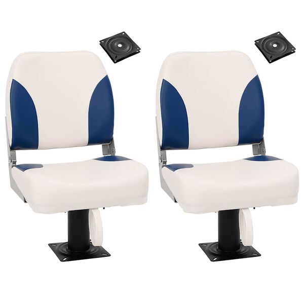 vidaXL Boat Seats 2 pcs with Pedestal 360&deg; Rotatable