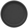 vidaXL Round Flower Tray 6 pcs Black &Oslash; 27 x 2.5 cm Plastic