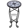 vidaXL Plant Stand | Black and white | Iron and ceramic | Medium | Durable