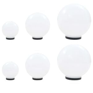 vidaXL Bowl Lamp | Set of 6 | White | Polymethyl methacrylate | 20/30/40 cm