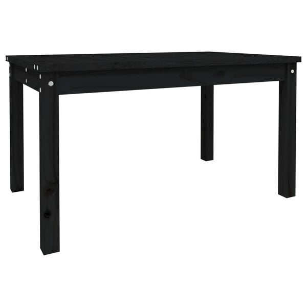 vidaXL Garden Table Black 82.5x50.5x45 cm Solid Wood Pine
