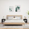 vidaXL Bedside Cabinets with LED Lights Wall-mounted 2 pcs Black