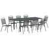 vidaXL Garden Dining Set 9 pcs Anthracite Steel