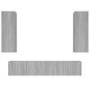 vidaXL 4 Piece TV Cabinet Set Grey Sonoma Engineered Wood