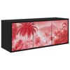 vidaXL Wall-mounted TV Cabinet AACHEN 102 x 33 x 40 cm Black Oak