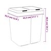 vidaXL Dual Bin White 2x25 L