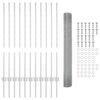 vidaXL Fence with Post Silver 1 x 25 m Steel