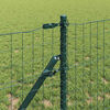 vidaXL Fence with Post Green 0.6 x 50 m Steel and PVC