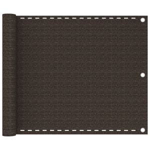 vidaXL Balcony Screen Brown 75x300 cm HDPE