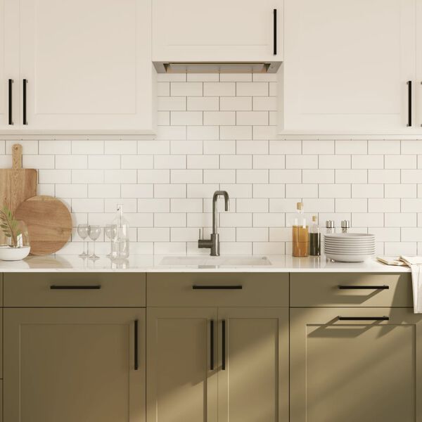 vidaXL Cabinet Handles 10 pcs Black 192 mm Stainless Steel