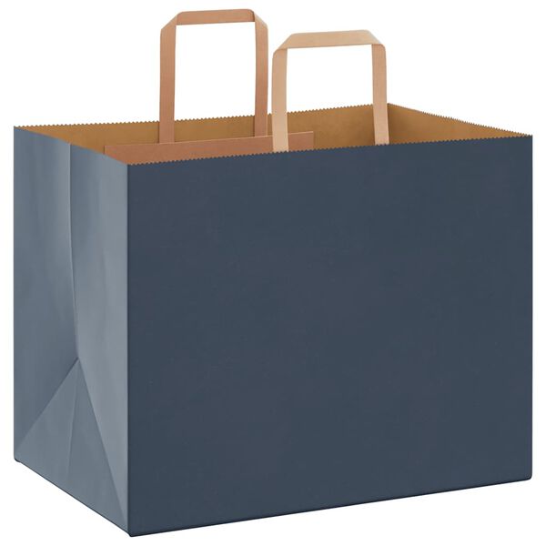 vidaXL Paper Bags 50 pcs with Handles Blue 32x22x24 cm