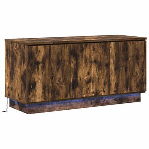 vidaXL TV Cabinet Smoked Oak 100 x 38 x 49 cm Engineered Wood