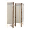vidaXL Folding 4-Panel Room Divider Bamboo and Canvas 160 cm