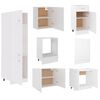 vidaXL 7 Piece Kitchen Cabinet Set Lyon White Engineered Wood