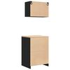 vidaXL Garage Cabinets 2 pcs Black Engineered Wood