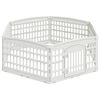 vidaXL 6 Panel Dog Playpen White 179 x 151 x 58 cm Plastic