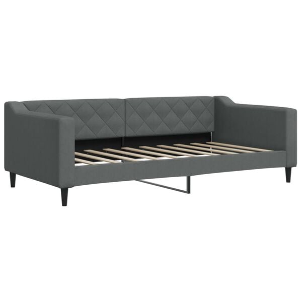 vidaXL Daybed with Mattress Dark Grey 90x190 cm Fabric