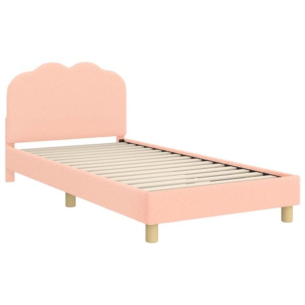vidaXL Children's Bed Frame with Headboard Pink 90 x 190 cm