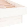 vidaXL LED Bed Frame without Mattress White 140x190 cm Solid Wood