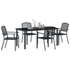 vidaXL Garden Dining Set 5 pcs Anthracite Powder-Coated Steel