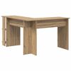 vidaXL Corner Desk with Storage Artisan oak 140 x 113.5 x 75 cm