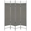 vidaXL 4-Panel Room Divider Anthracite 160x180 cm