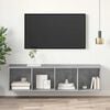 vidaXL Wall-mounted TV Cabinet Concrete Grey 37x37x142.5 cm Engineered Wood