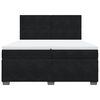 vidaXL Box Spring Bed with Mattress Black 200x200 cm Velvet