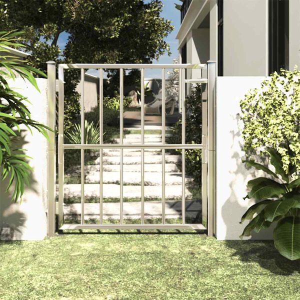 vidaXL Garden Gate 100x95 cm Stainless Steel
