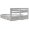 vidaXL Bed Frame with Drawer with Headboard Manual Engineered Wood
