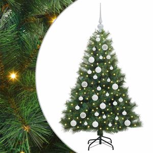 vidaXL Artificial Christmas Tree with 150 LEDs Green 120 cm PE and PVC