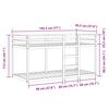 vidaXL Bunk Bed without Mattress Pink 90x190 cm Single Solid Wood Pine