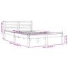 vidaXL Bed Frame without Mattress Wax Brown 150x200 cm King Size Solid Wood Pine
