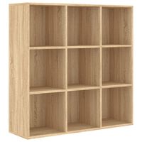 vidaXL Book Cabinet Sonoma Oak 98x29x97.5 cm Engineered Wood