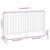 vidaXL Radiator Cover 153x19x84 cm Solid Wood Pine