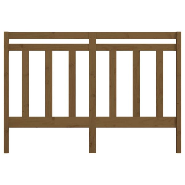 vidaXL Bed Headboard Honey Brown 126x4x100 cm Solid Wood Pine