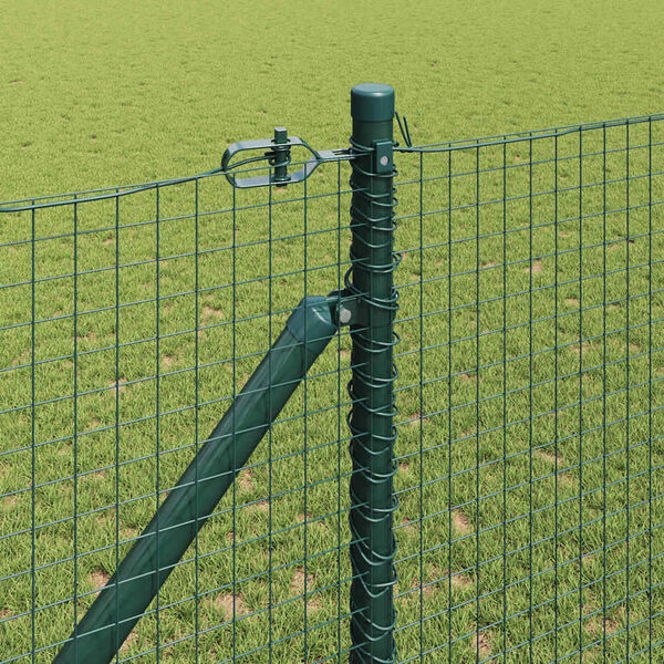 vidaXL Fence Post Green 10 x 1 m (25 x 25 mm mesh) Steel
