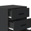 vidaXL Bedside Cabinet Black 40x34.5x60 cm Engineered Wood and Metal