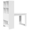 vidaXL Desk with Shelf White 122 x 67 x 145 cm Engineered Wood