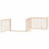 vidaXL Dog Gate with Door Foldable 8 Panels 640 cm Poplar Wood