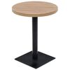 vidaXL Dining Table | Oak | MDF and steel | 60x75 cm | Portable | Bistro Table