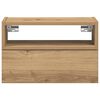 vidaXL Wall-mounted Bedside Cabinet Artisan Oak 45x26x28.5 cm