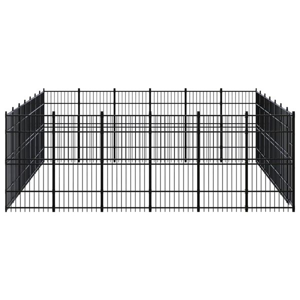 vidaXL Outdoor Dog Kennel Steel 38.71 m&sup2;