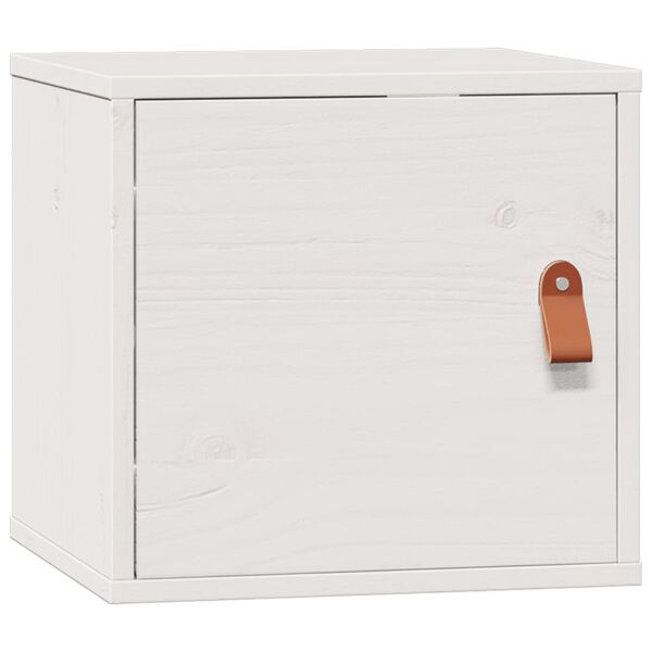 vidaXL Wall Cabinet White 31.5x30x30 cm Solid Wood Pine