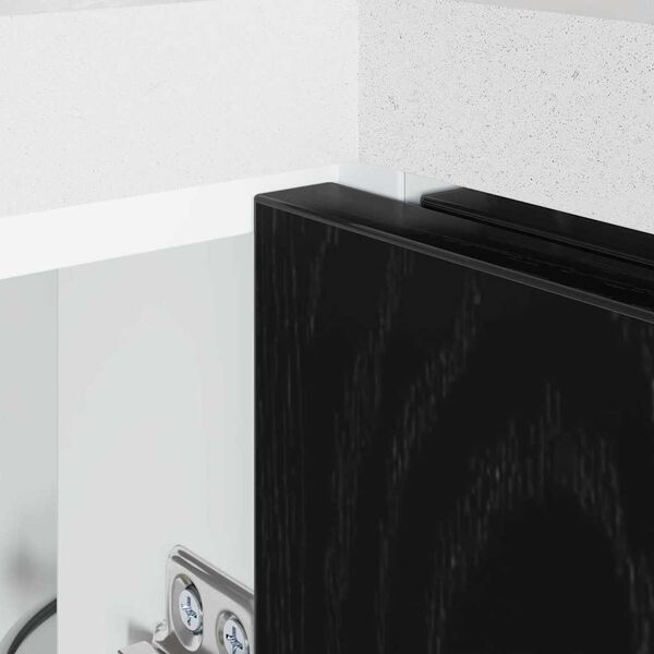 vidaXL Kitchen Corner Base Cabinet Black oak 86 x 46 x 81.5 cm