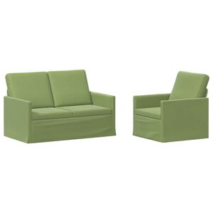 vidaXL Sofa Set 2 pcs Light Green Velvet