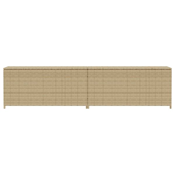 vidaXL Garden Storage Box Mix Beige 469L Poly Rattan