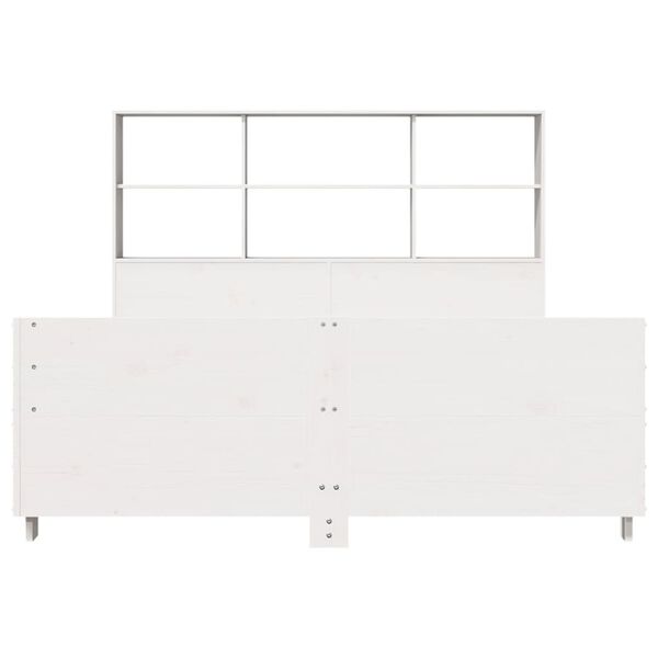 vidaXL Bed Frame without Mattress White 120x190 cm Small Double Solid Wood Pine