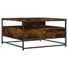 vidaXL Coffee Table Smoked Oak 80x80x45 cm Engineered Wood