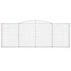 vidaXL Arched Gabion Basket 400x30x140/160 cm Galvanised Iron